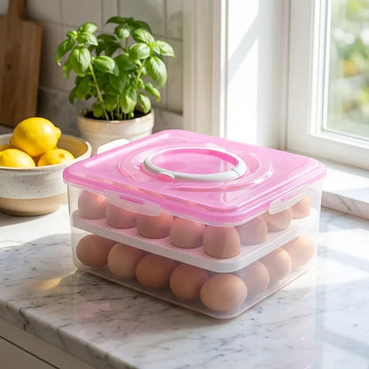 2 layer 32 Grid Egg Tray With Lid