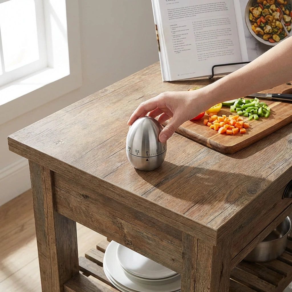 Egg Shaped Stainless Steel Timer