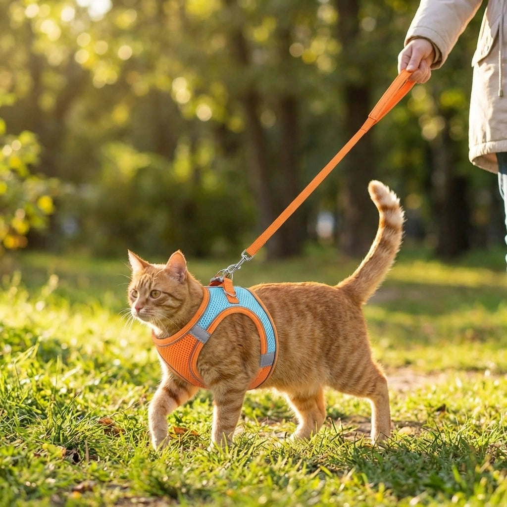 Cat Harness with Leash Adjustable Comfortable