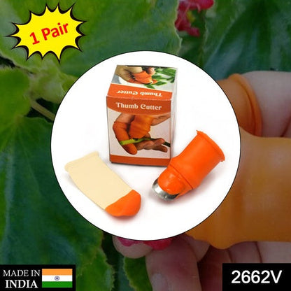 2662v 1 Pair V Thumb Cutter With Box Used In All Kinds Of Household And Official Kitchen Purposes For Peeling Cutting