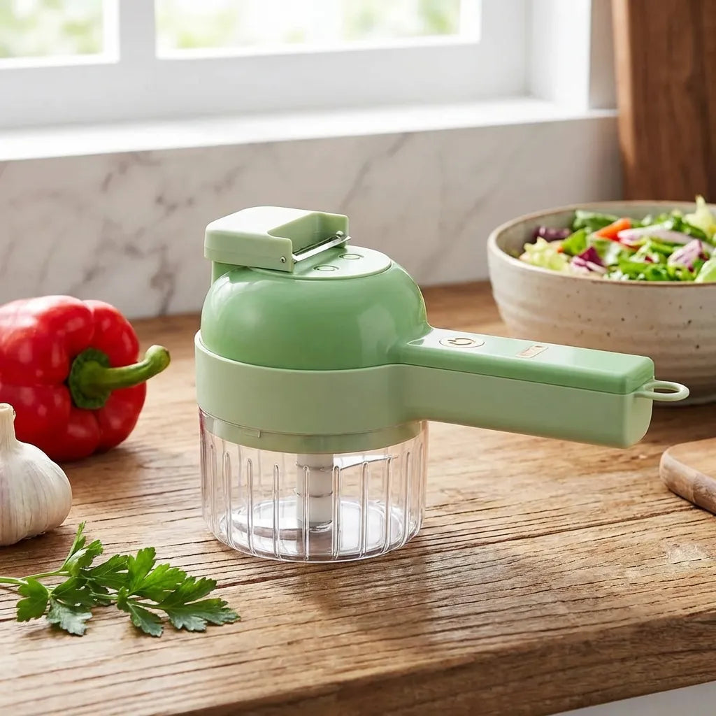 4 in 1 Portable Electric Vegetable Cutter Set