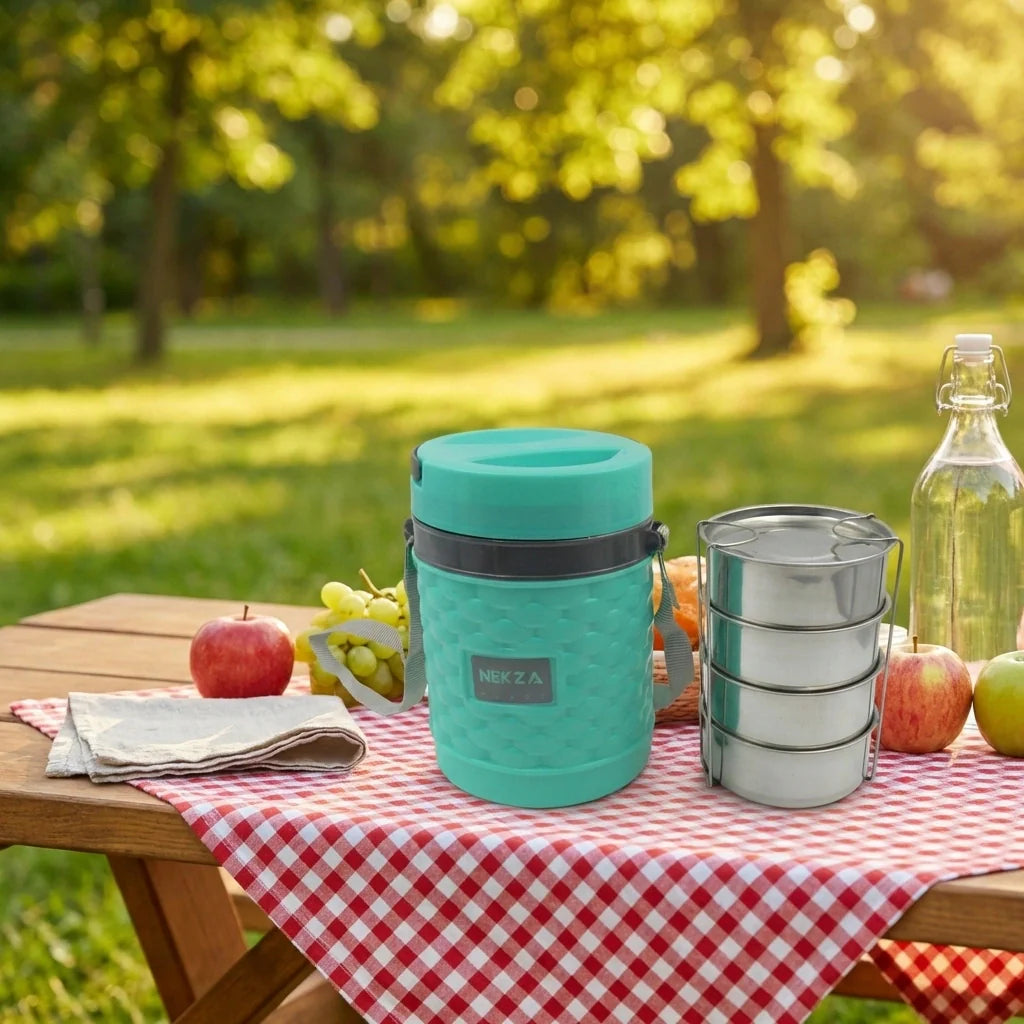 Insulated 4 Compartment Stainless Steel Tiffin Box