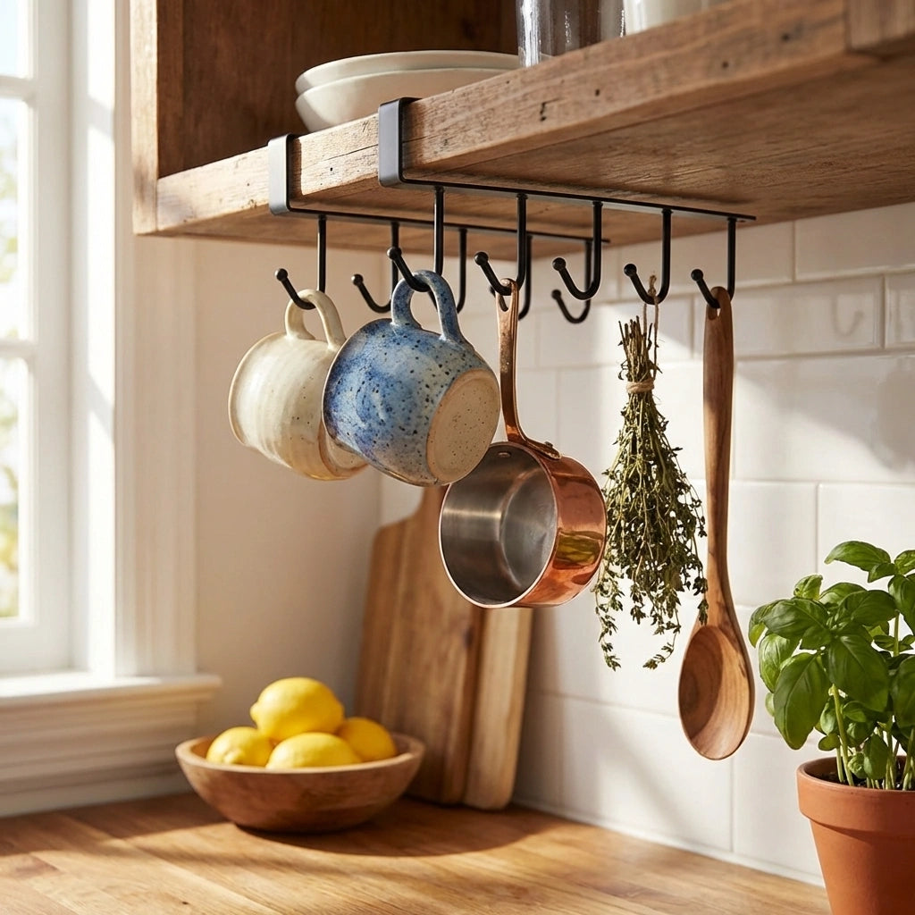 Under-Cabinet Hook Organizer