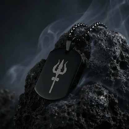Mahadev Trishul Pendant with Micro-Carved Design