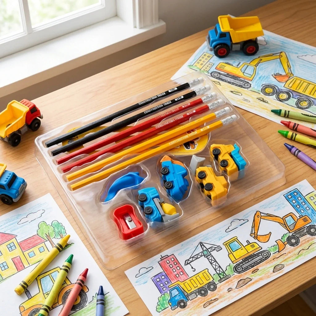 Construction Truck Stationery Set