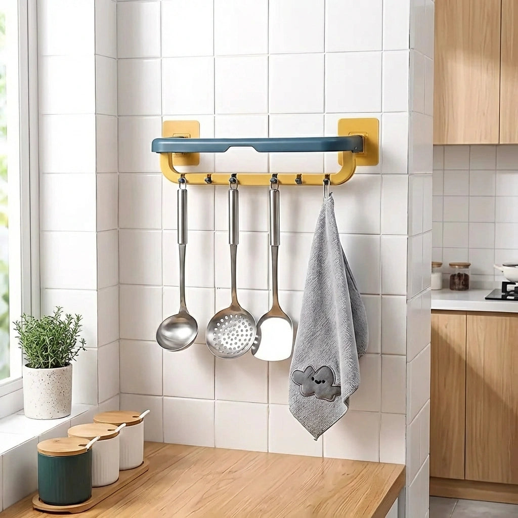 Wall Mounted Towel Holder with Hook