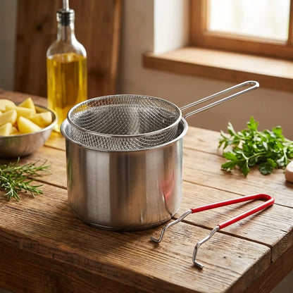 Stainless Steel Frying Pot (2 Pc)