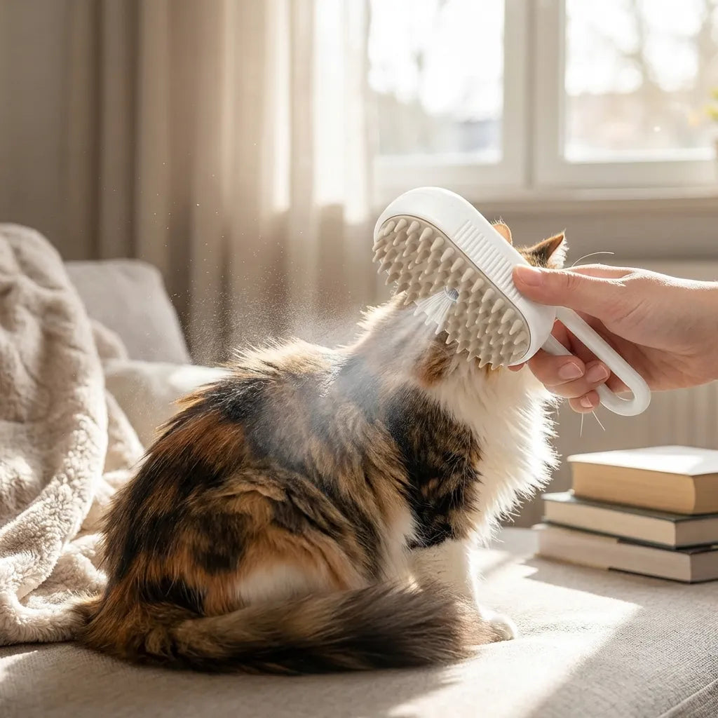 Pet Steam Grooming Brush