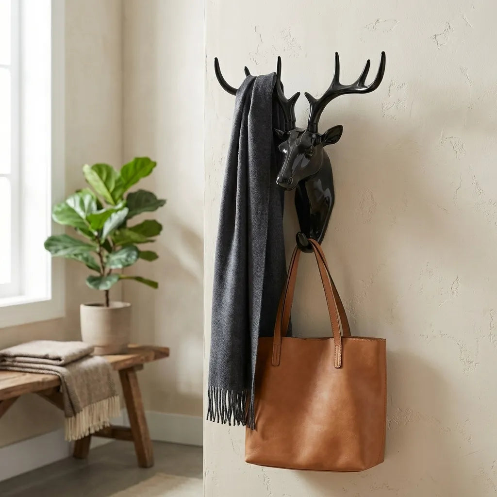 Hanging Hook- Self Adhesive Deer Head Hanging Hook