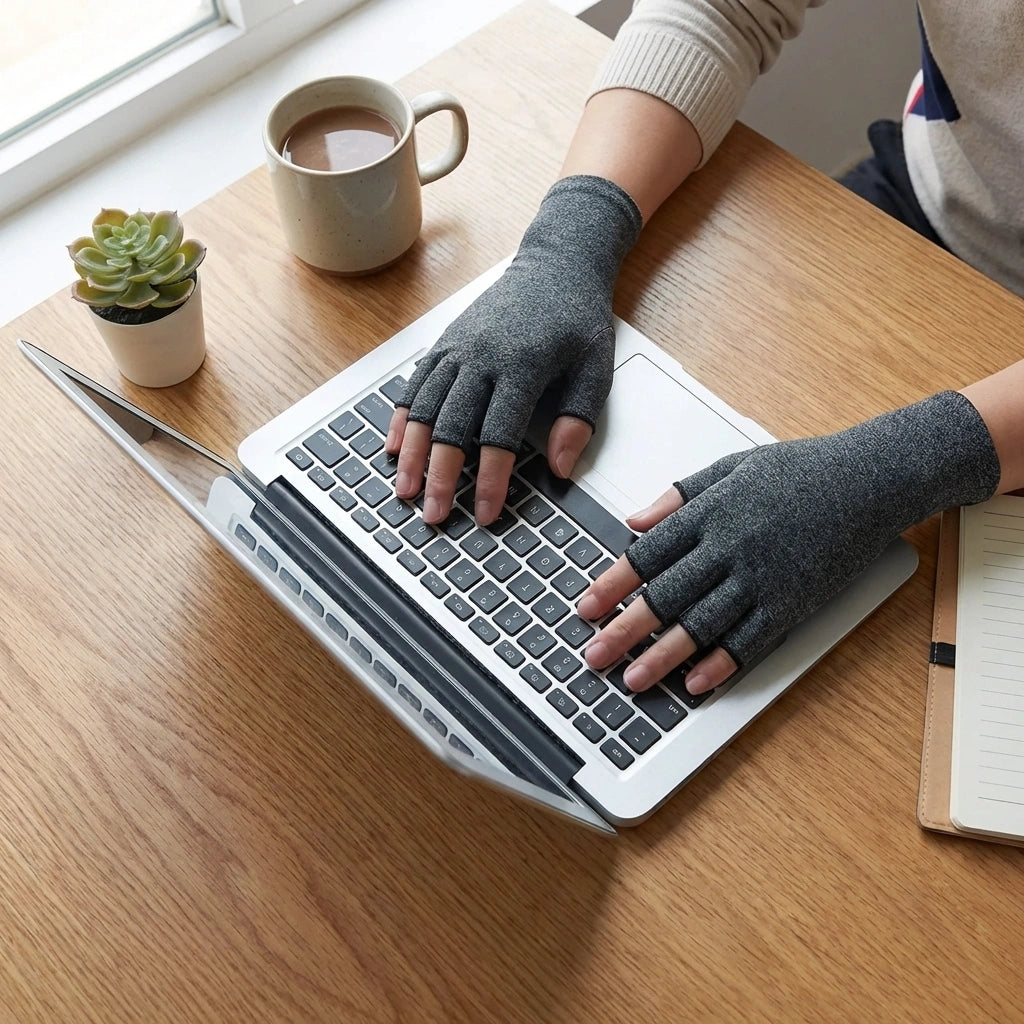 Open-Finger Fabric Gloves