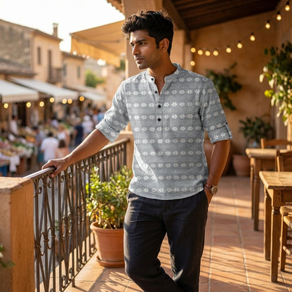 Multicolor Printed Cotton Shirt