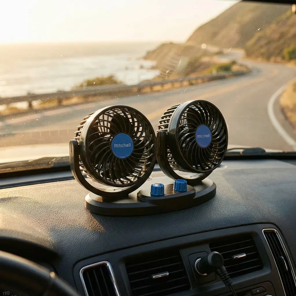 Car Air Circulation Fan 360� Rotatable Auto Car Cooling Fan