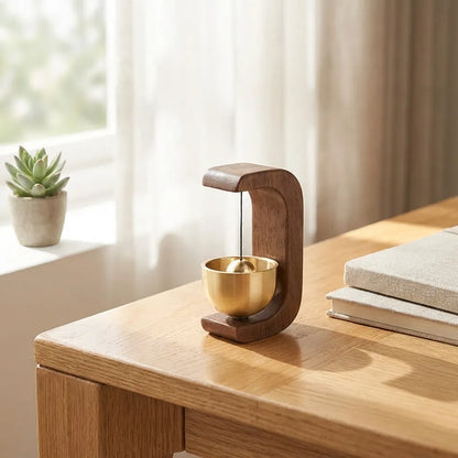 Japanese-style wooden magnetic door chime