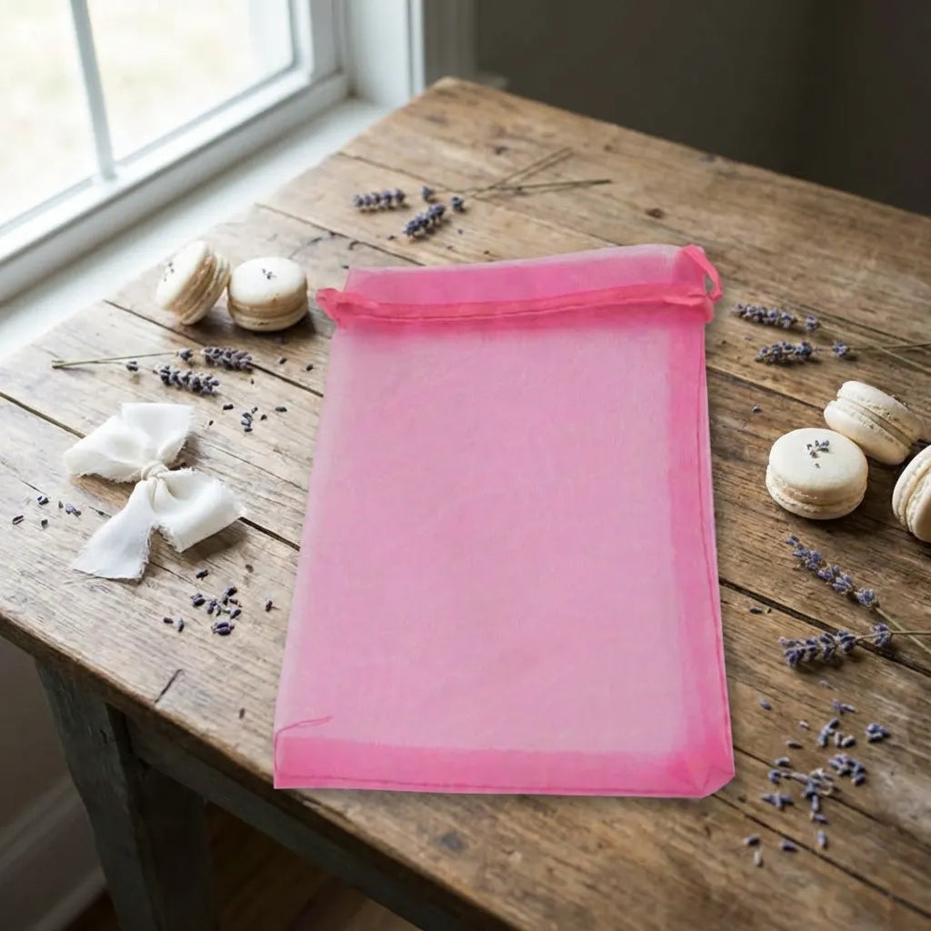 Organza Drawstring Gift Bags – 100 Pcs