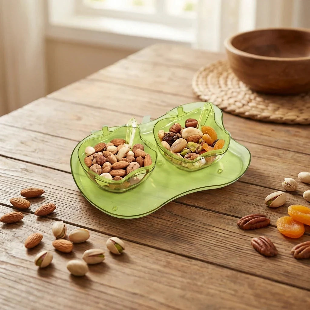 Best 2969 apple shape 2piece serving set of bowl with spoon tray. Dinnerware snacks pickle - serveware | 2026 | fast