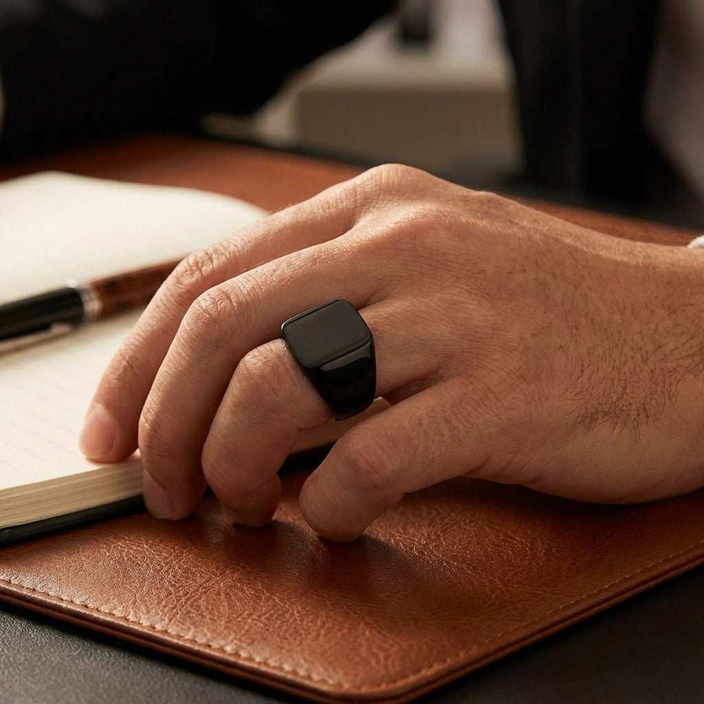 Sleek Stainless Steel Ring
