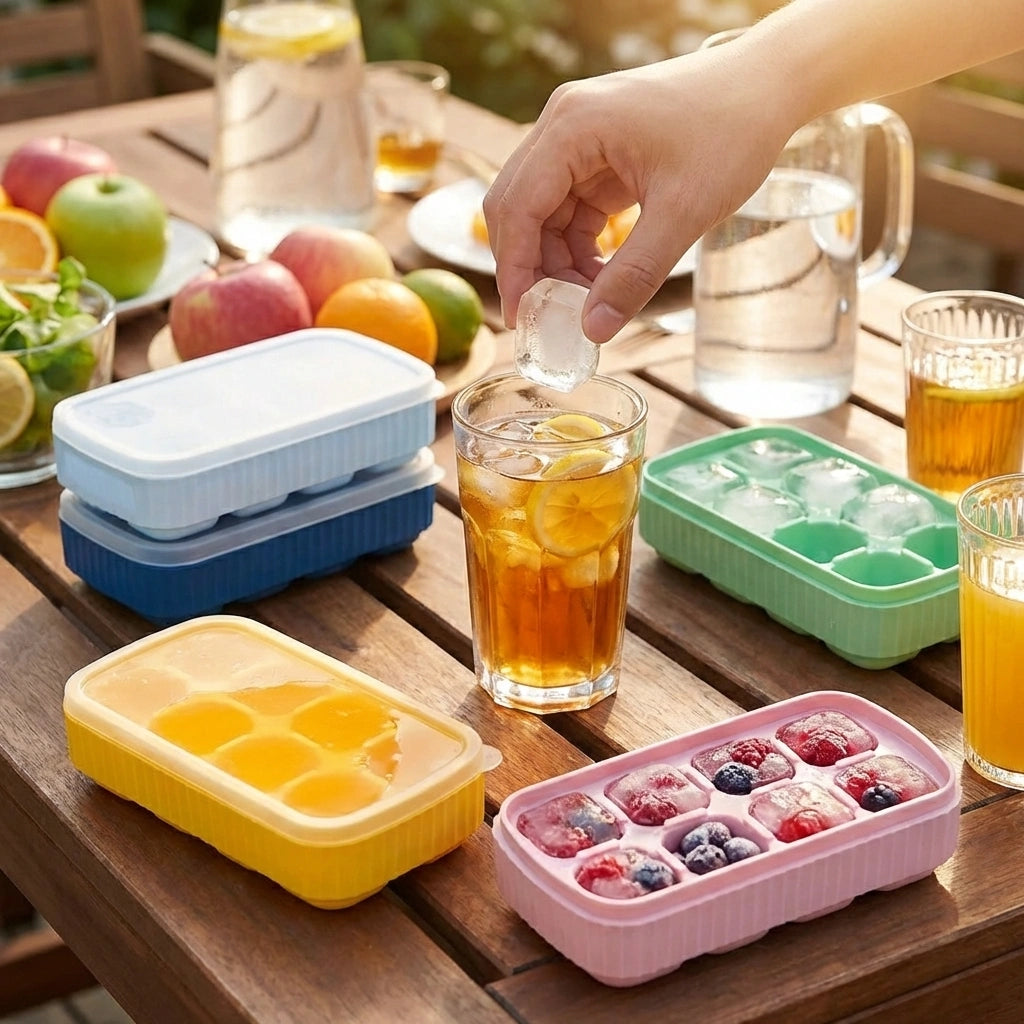 Mini Silicone Ice Cube Tray with Lid