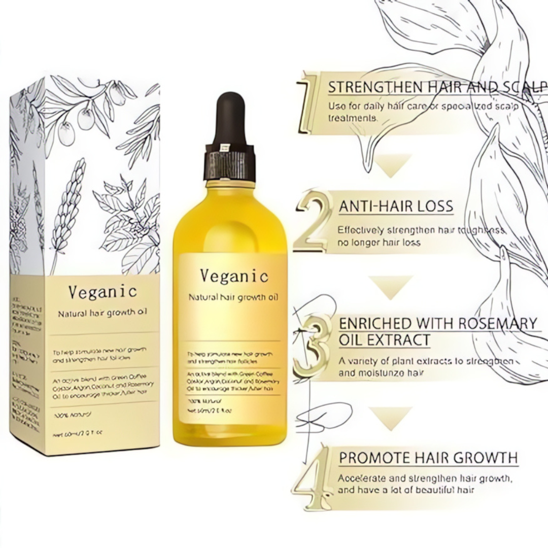 Vegan Natural Hair Growth Oil (Pack of 3)