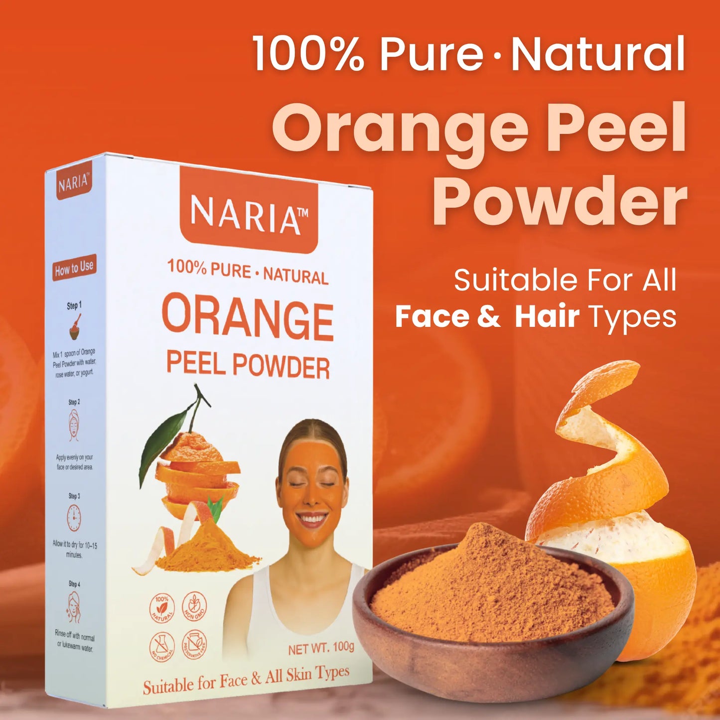 Natural Naria Orange Peel Powder (100g)