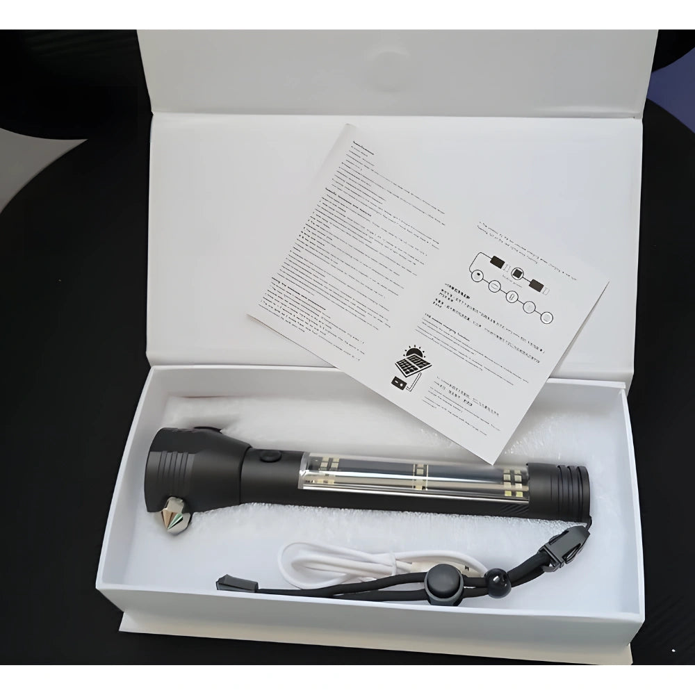 Solar-Powered Emergency Flashlight