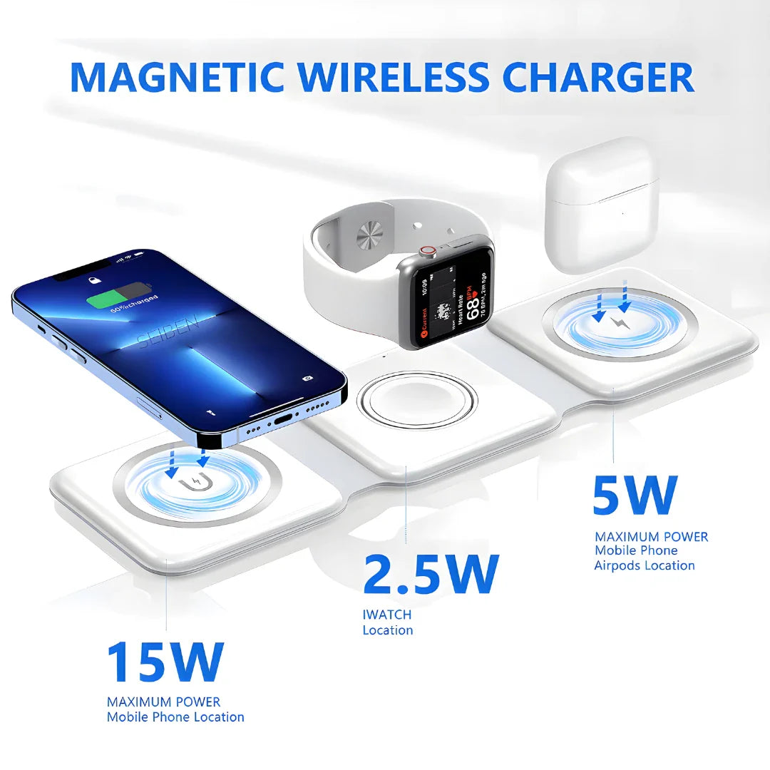 3 in 1 Magnetic MagSafe Wireless Charger