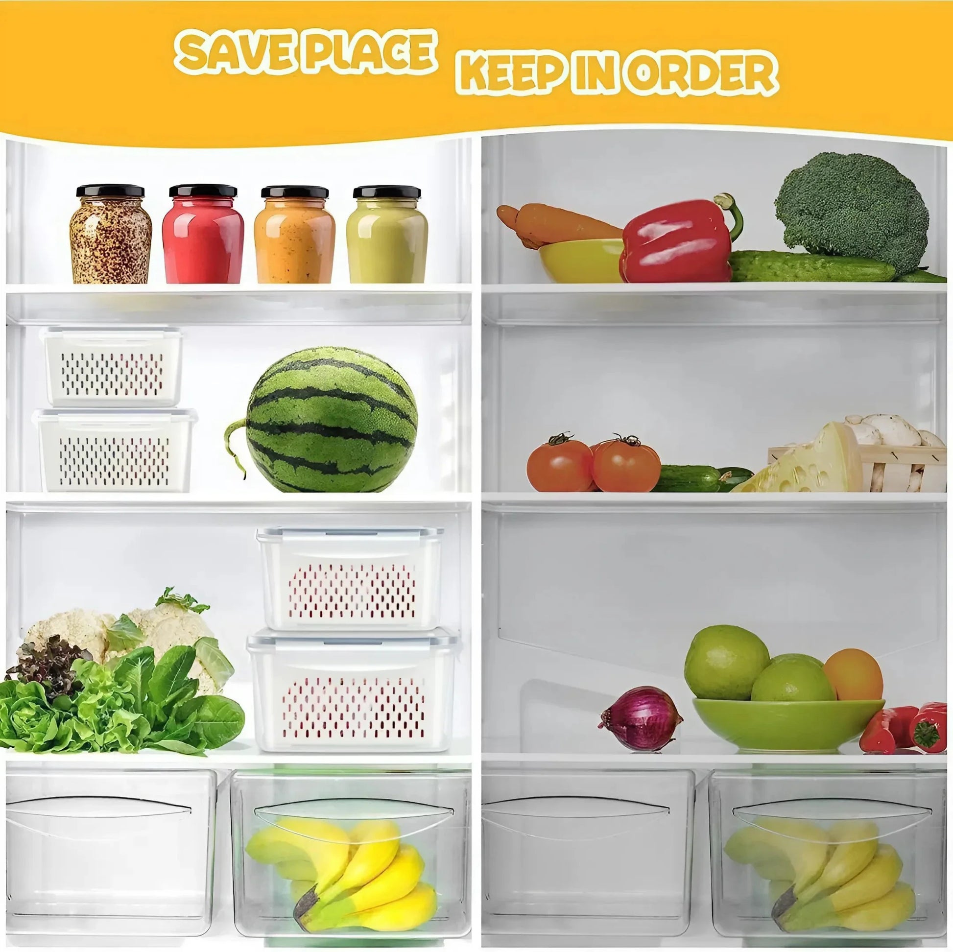 3 in 1 Smart Storage Kitchen Containers Kitchenware