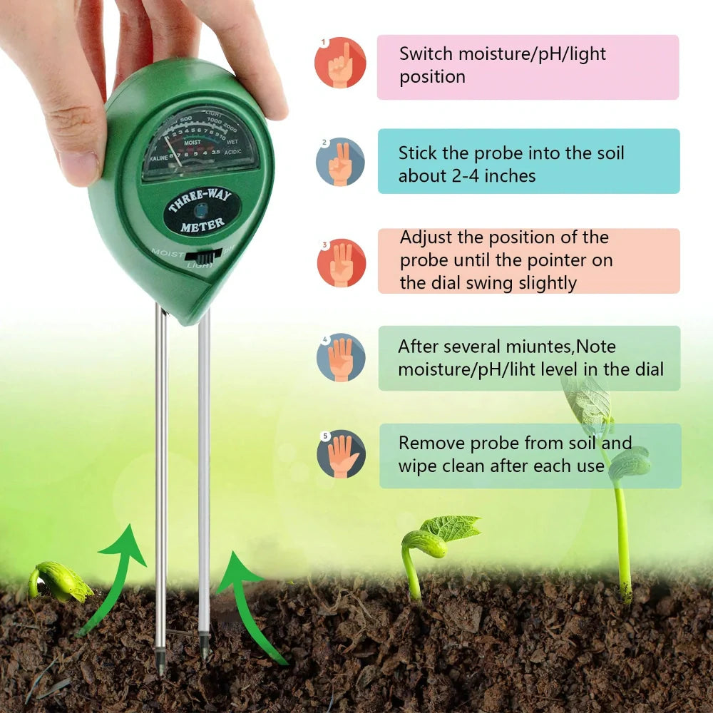 3 in 1 Soil Tester garden & outdoor