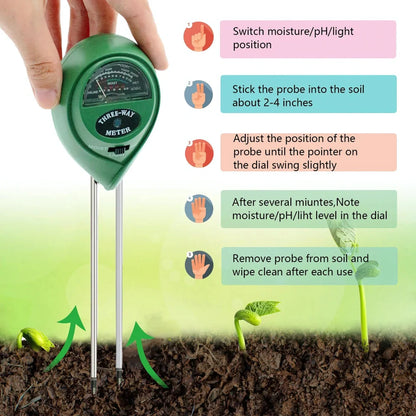 3 in 1 Soil Tester garden & outdoor