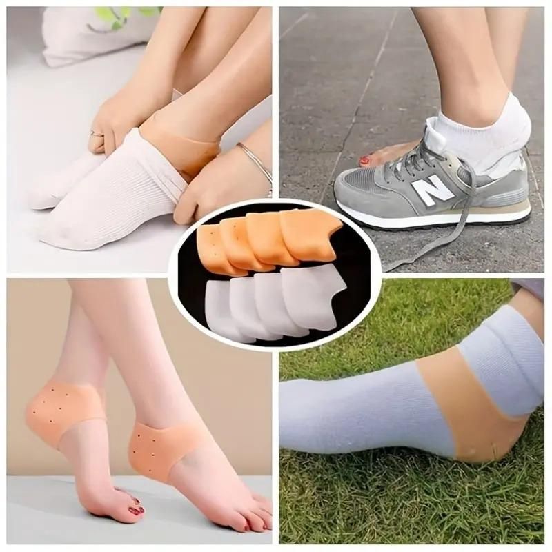 3 Piece Soft Silicone Foot Sleeves – 2 Pair Ankle + 1 Pair Heel Protector
