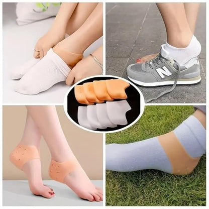 3 Piece Soft Silicone Foot Sleeves – 2 Pair Ankle + 1 Pair Heel Protector