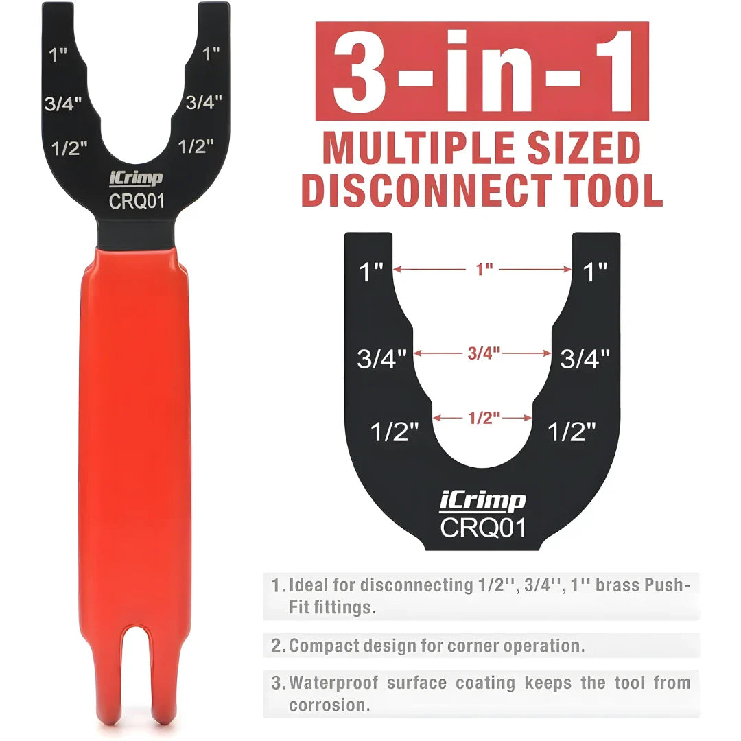 3 Size Push to connect Clamp Tong Tool