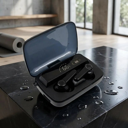 Wireless LED Display Earbuds