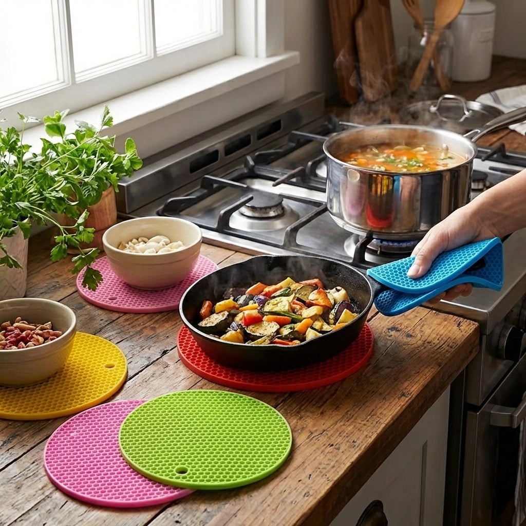 Silicone Heat Resistant Table Mat (Pack of 4)
