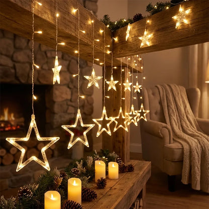 Serial String Star Lights for Decoration