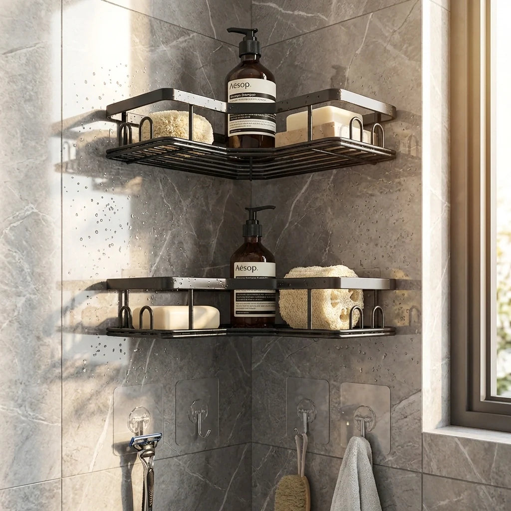 Self-Adhesive Corner Shelf Organizer