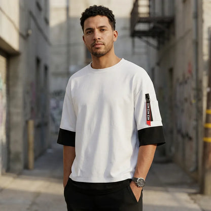 Cotton Blend Solid Half Sleeves T-Shirts