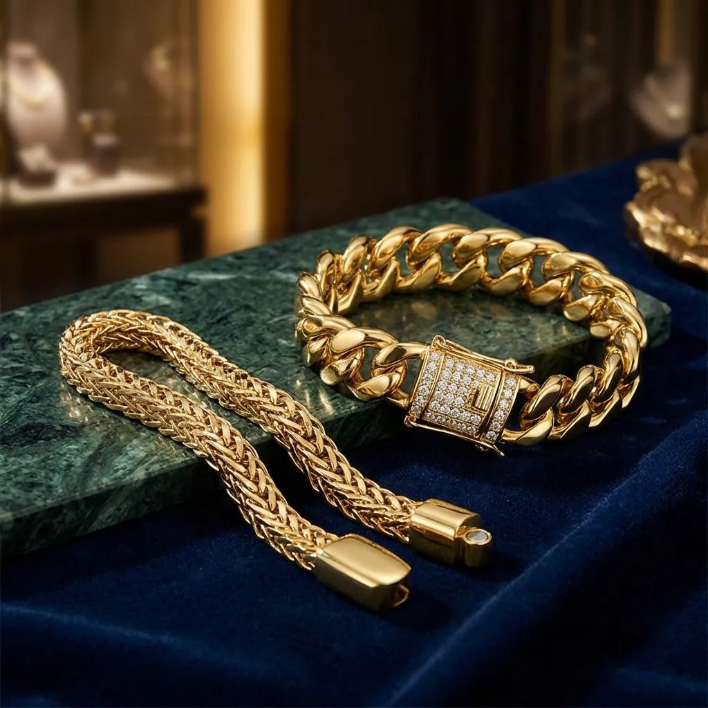 BD Gold Cuban Bracelet Men
