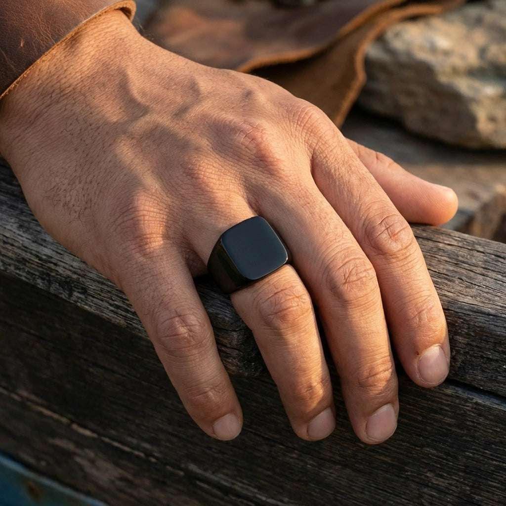 Sleek Stainless Steel Ring
