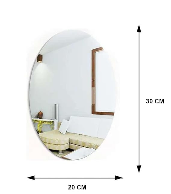 Combo of Oval Shape & Square Shape Mirror (Pack of 2)