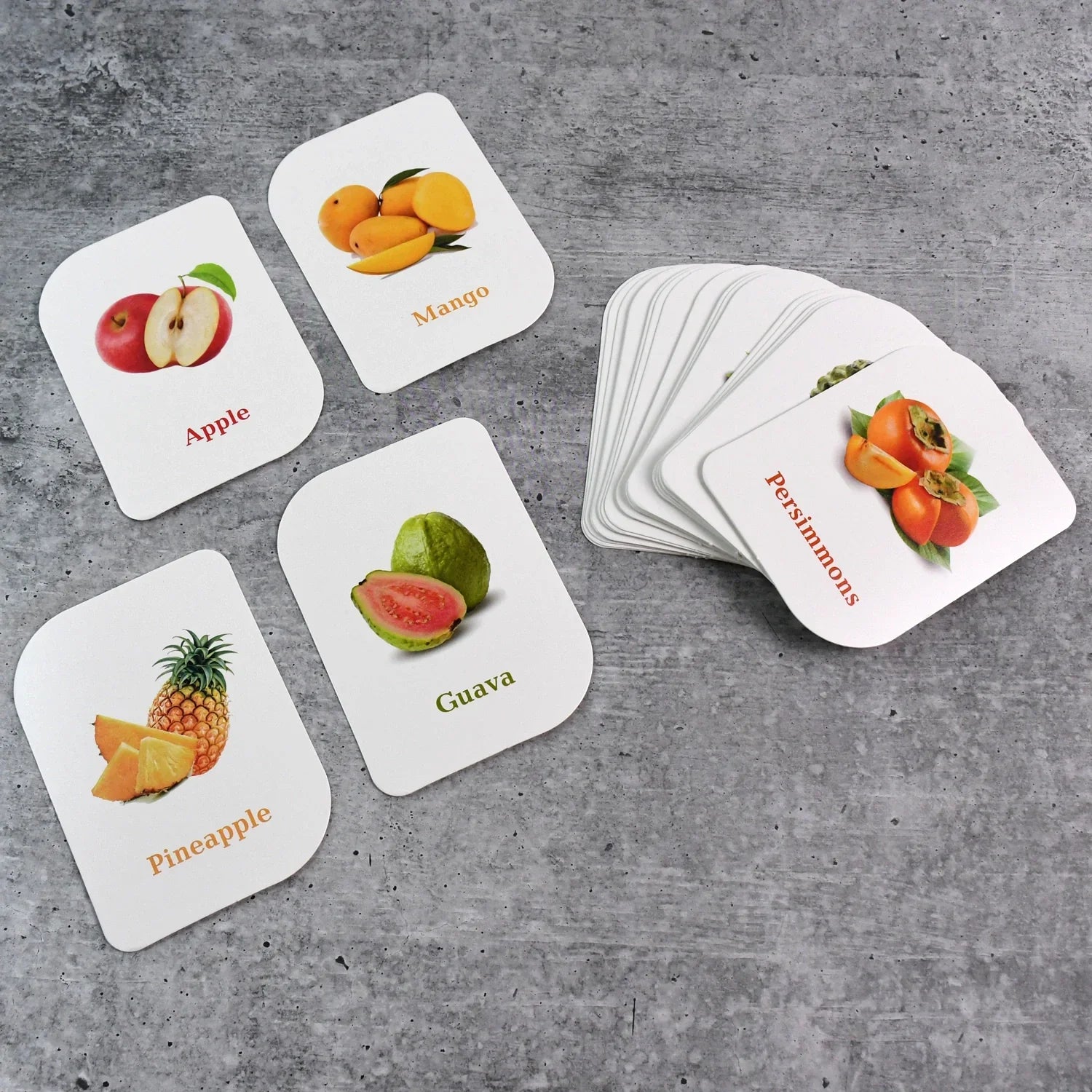 Best 32-piece fruit flashcards for kids - educational flash cards | 2025 | fast shipping