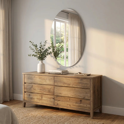 Combo of Oval Shape & Square Shape Mirror (Pack of 2)