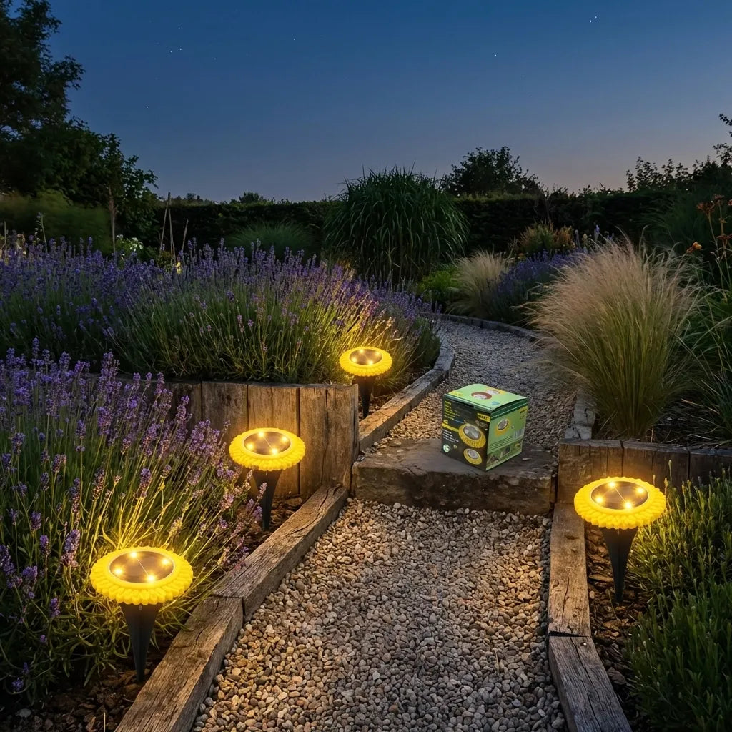 Solar Ground Lights 4-Pack