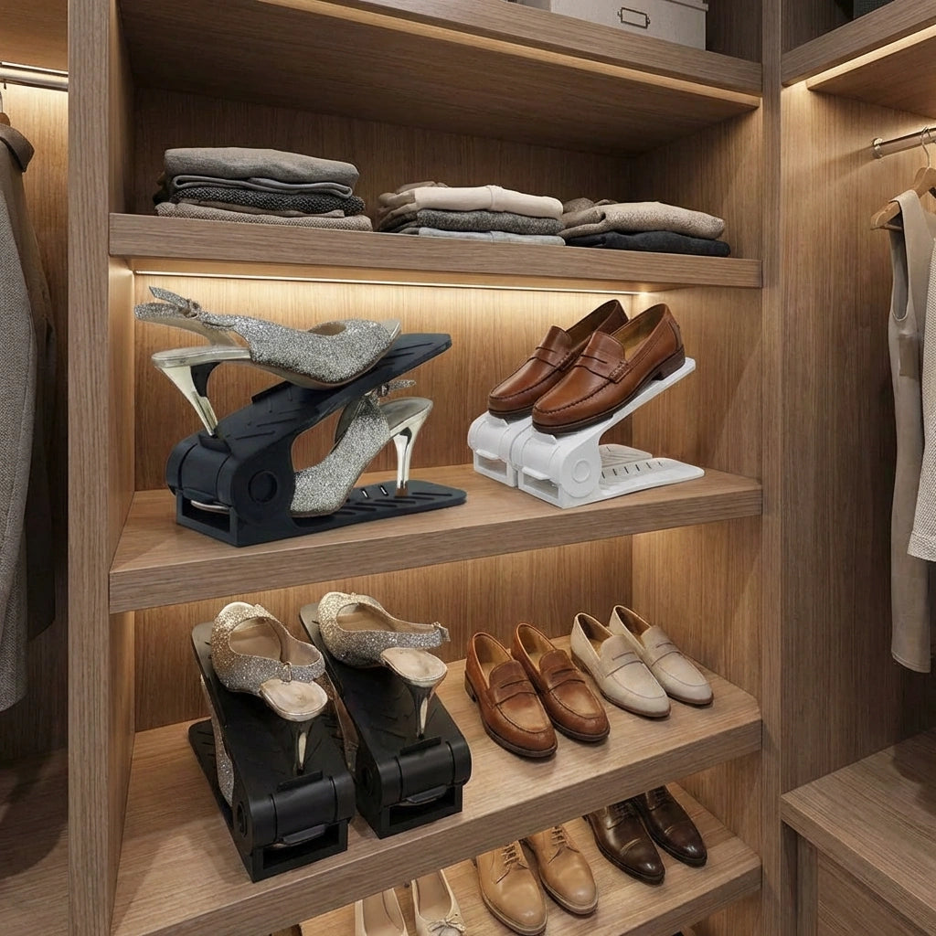 Shoe Organizer - The Adjustable Shoe Rack Space Saver (6 pac)