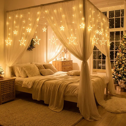 Serial String Star Lights for Decoration