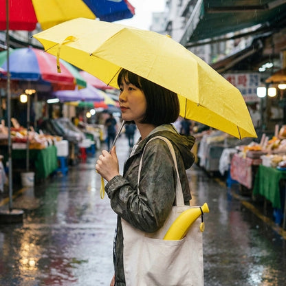 Portable Banana Shaped Rain And UV Protector Umbrella