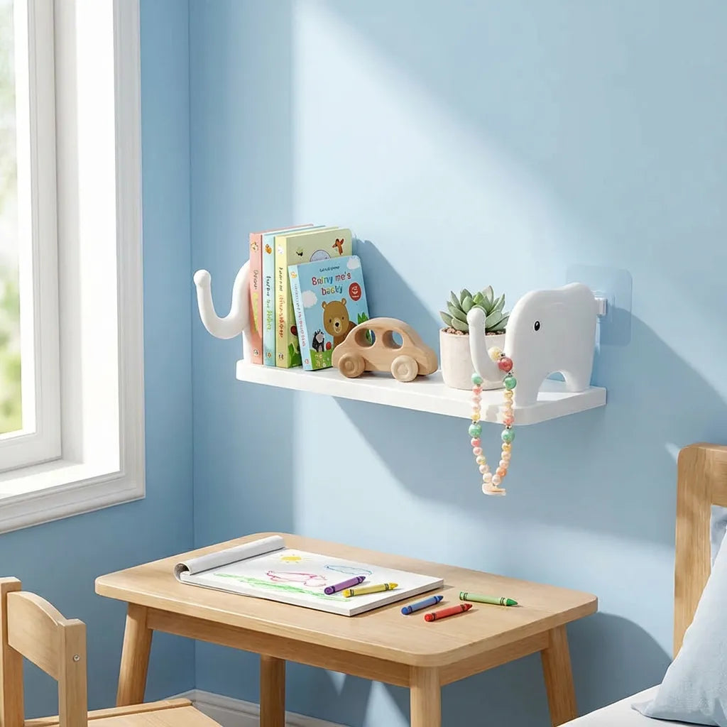 Elephant Shape Self  Floating Wall Shelf