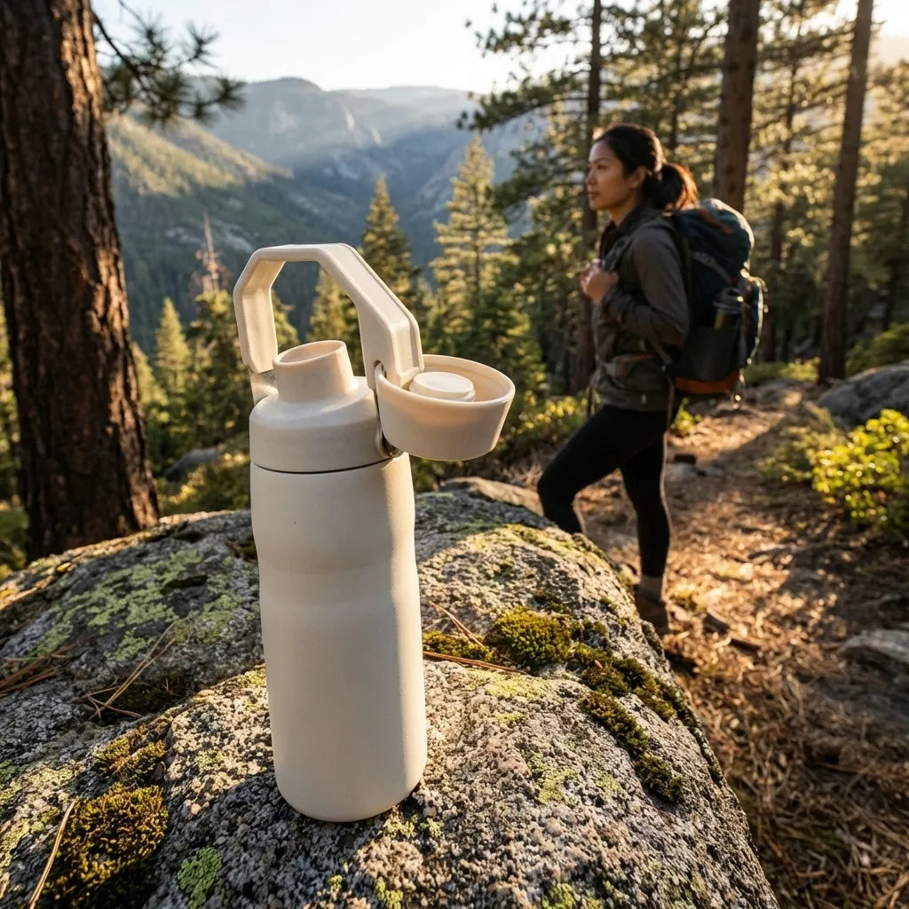 Cream Glimmer Water Bottle (500 ML)
