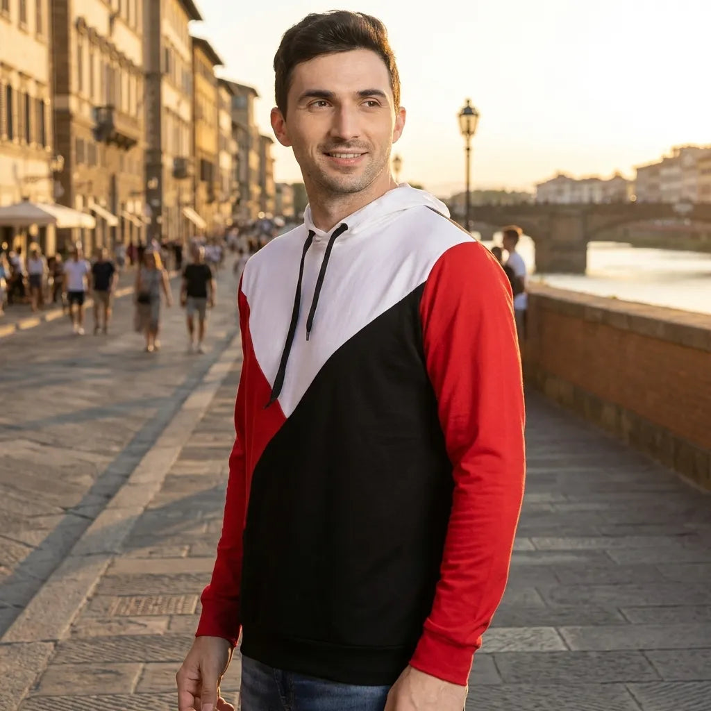 Color Block Hooded Tee
