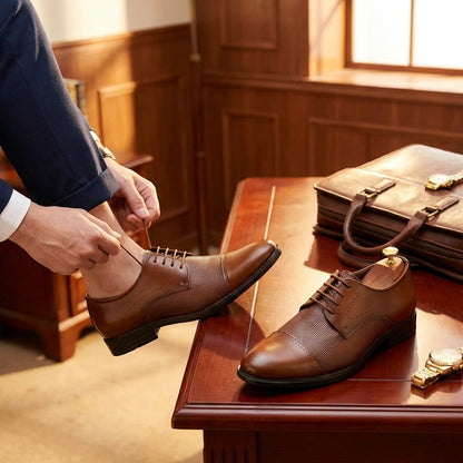 Polished Brown Dress Shoes