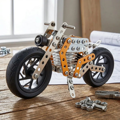 Metal DIY Bike Construction Kit – 162 Pcs